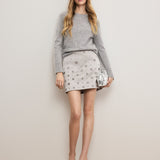 Veronica Beard - Olenna Hand-Embroidered Mini Skirt