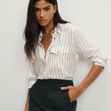 Veronica Beard - Saku Striped Button-Down Shirt