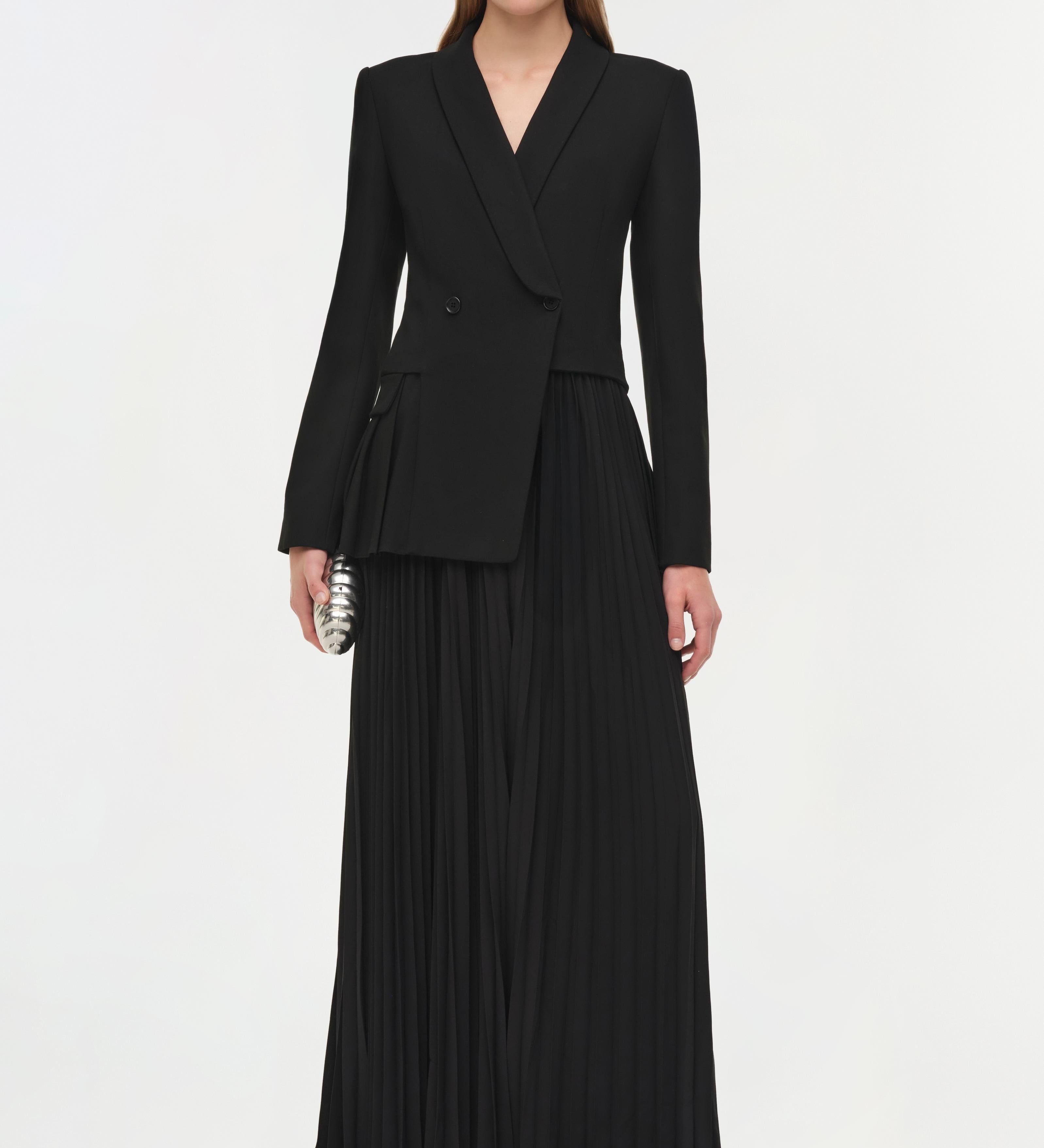 Simkhai - Alexandra Pleated Blazer Midi Dress