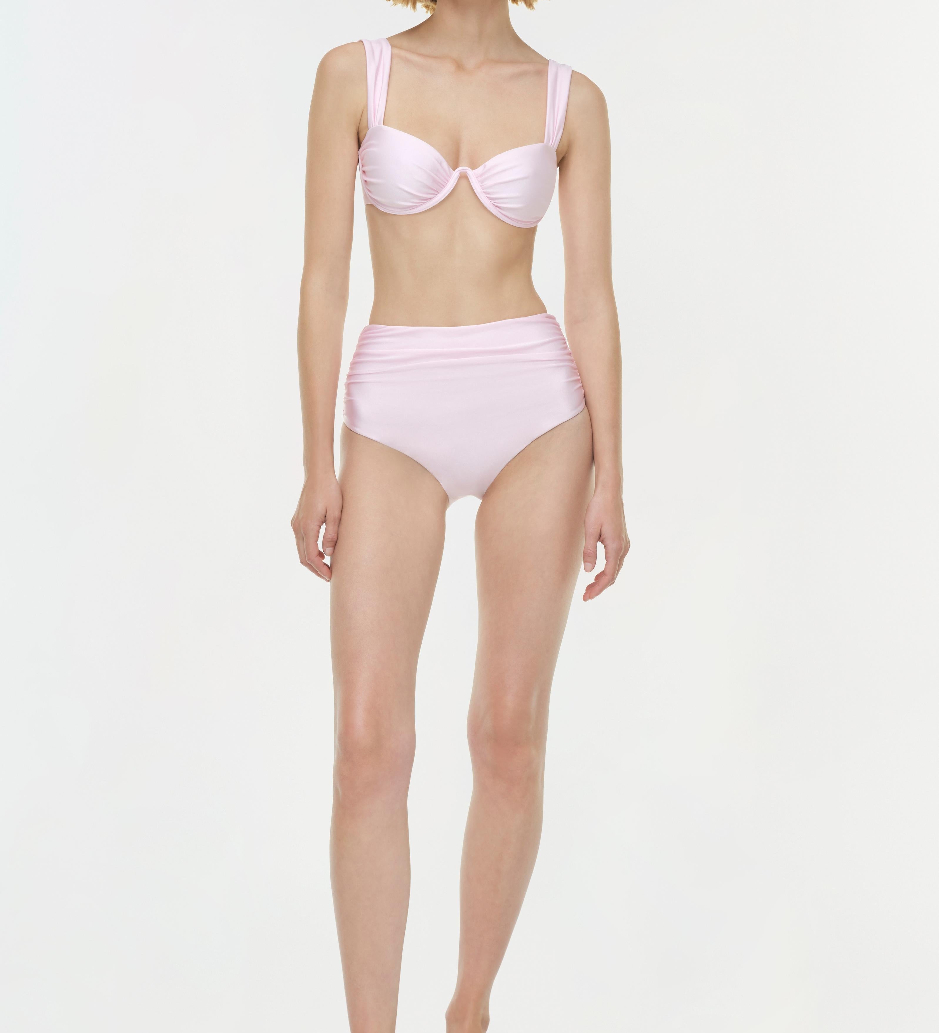 Simkhai - Teya High Waisted Ruched Bikini Bottom