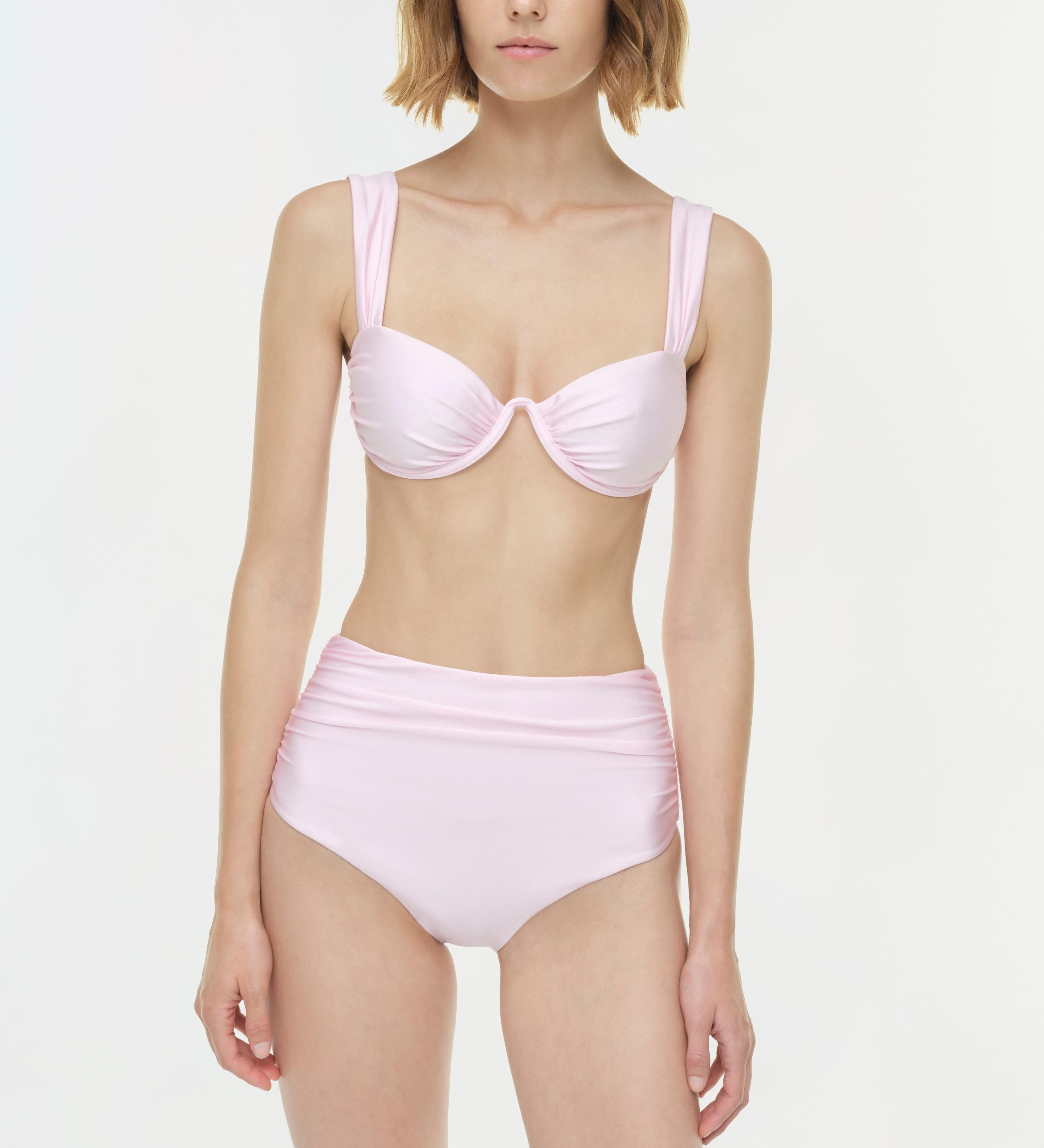 Simkhai - Teya High Waisted Ruched Bikini Bottom
