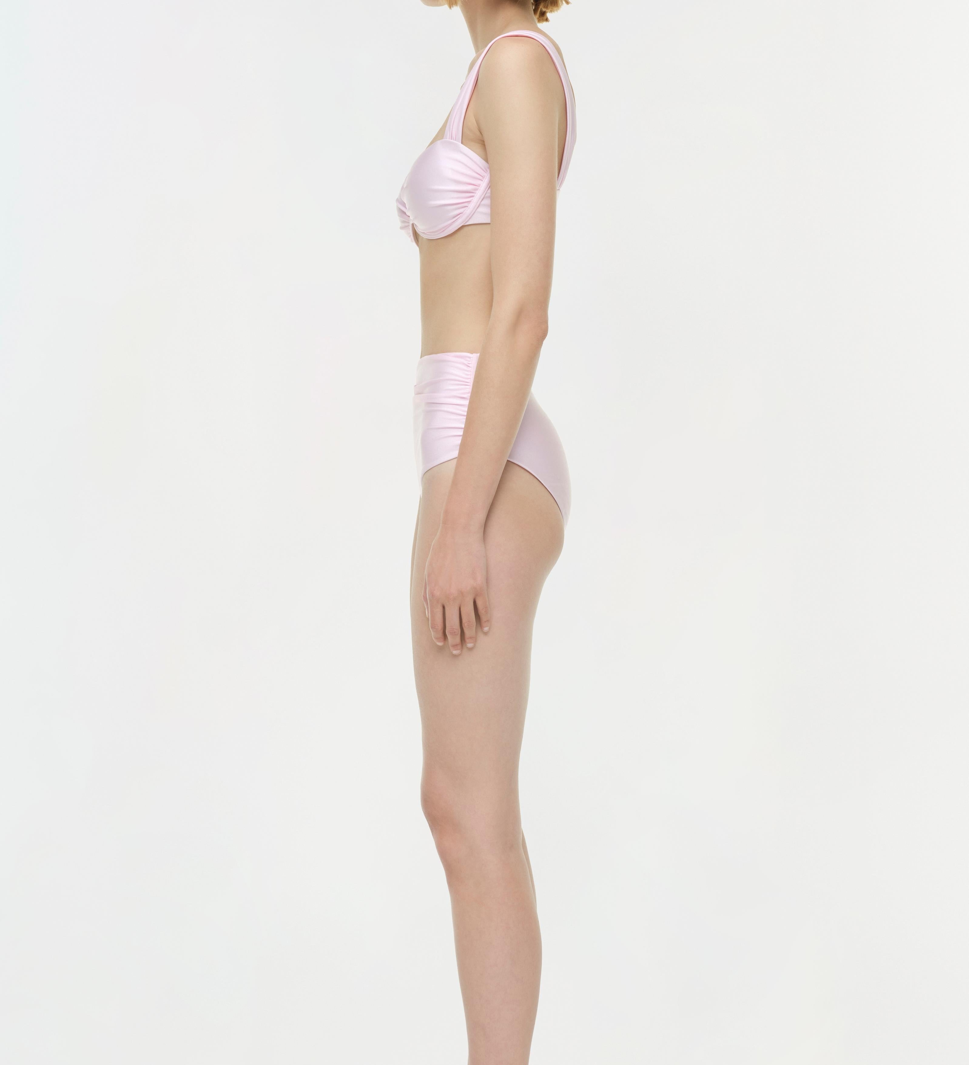 Simkhai - Teya High Waisted Ruched Bikini Bottom
