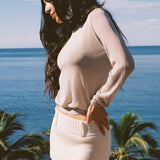 Ciao Lucia - Phoebe White Cotton Knit Skirt
