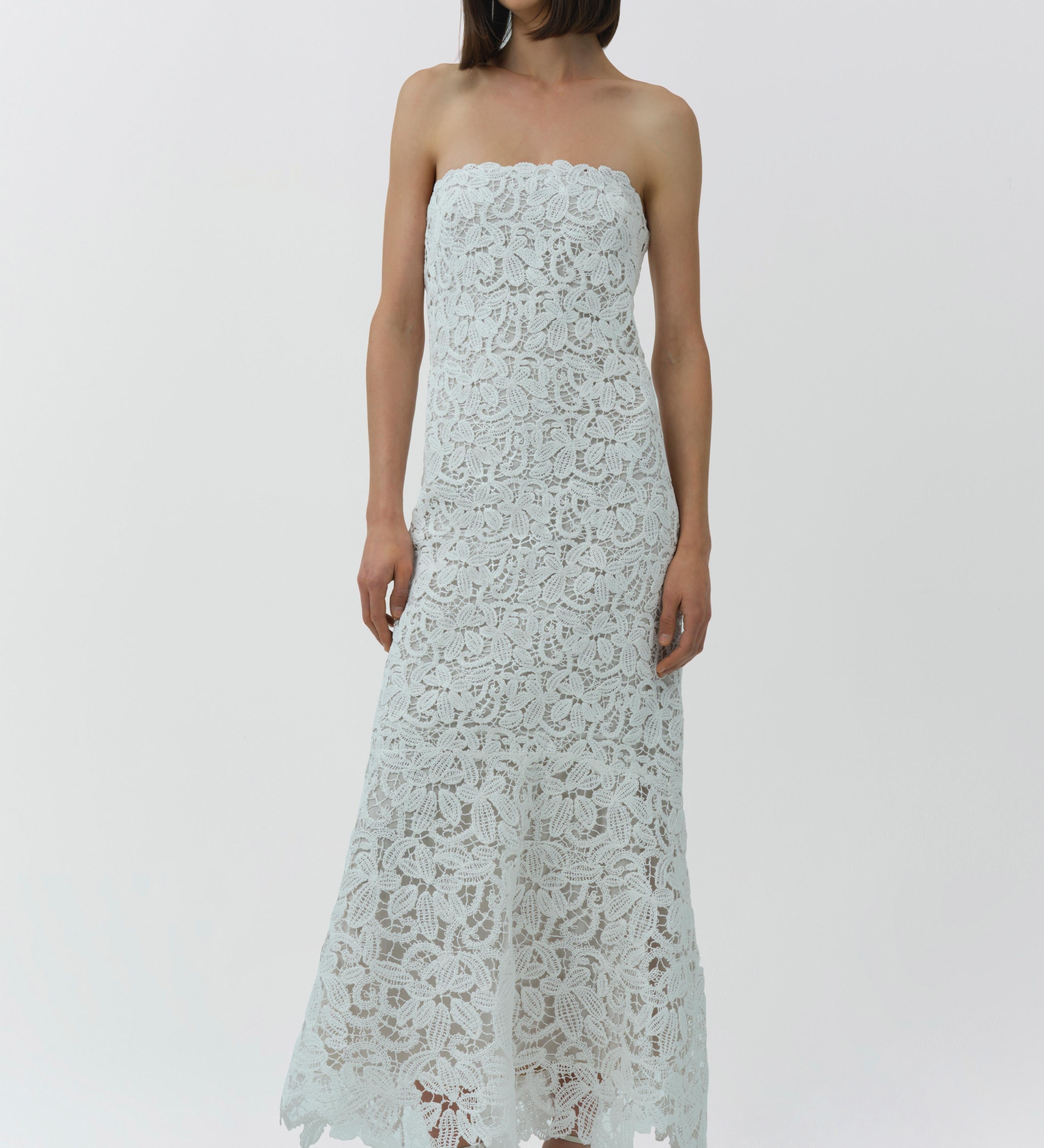 Simkhai - Sera Floral Raffia Bustier Midi Dress