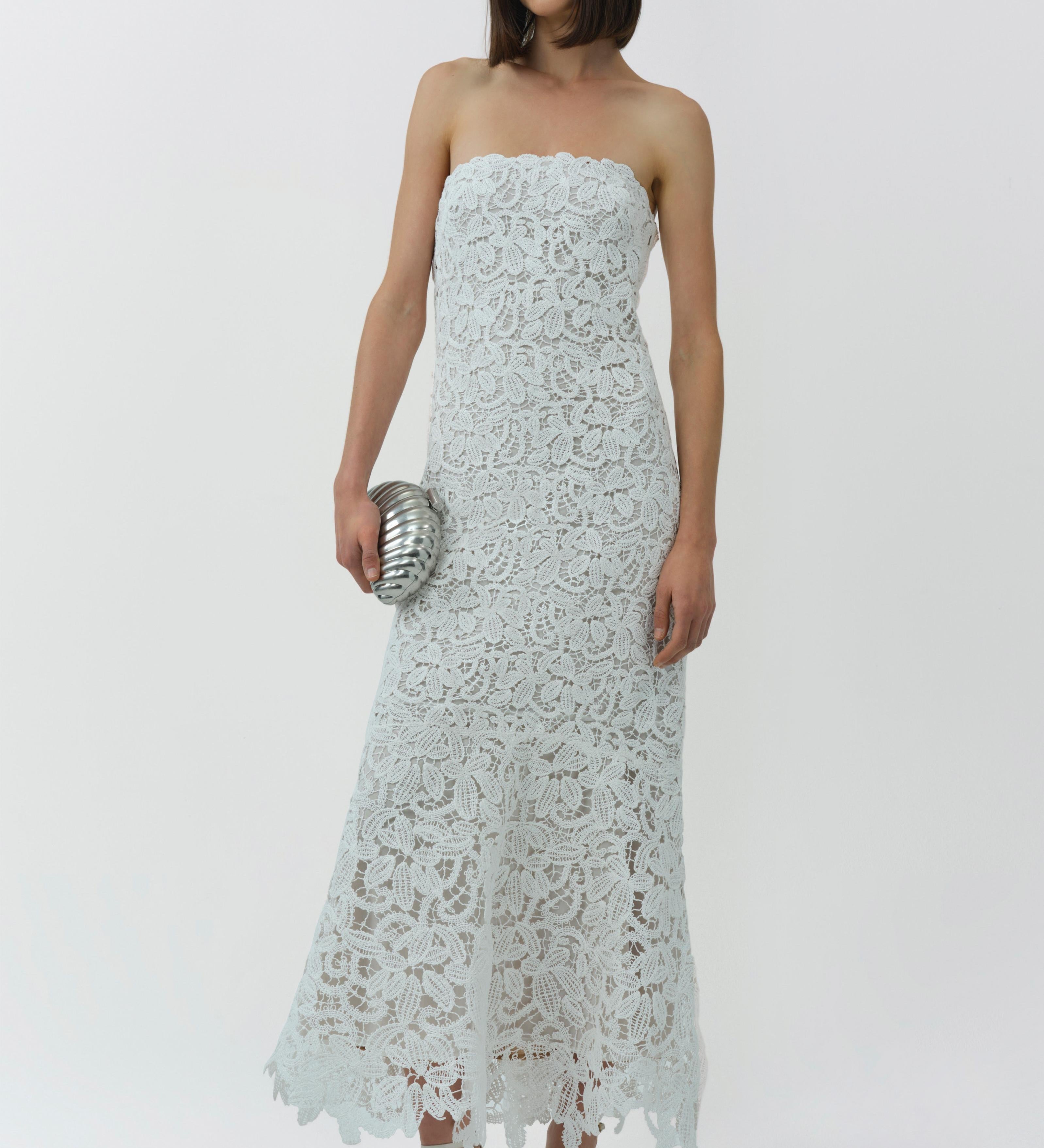 Simkhai - Sera Floral Raffia Bustier Midi Dress