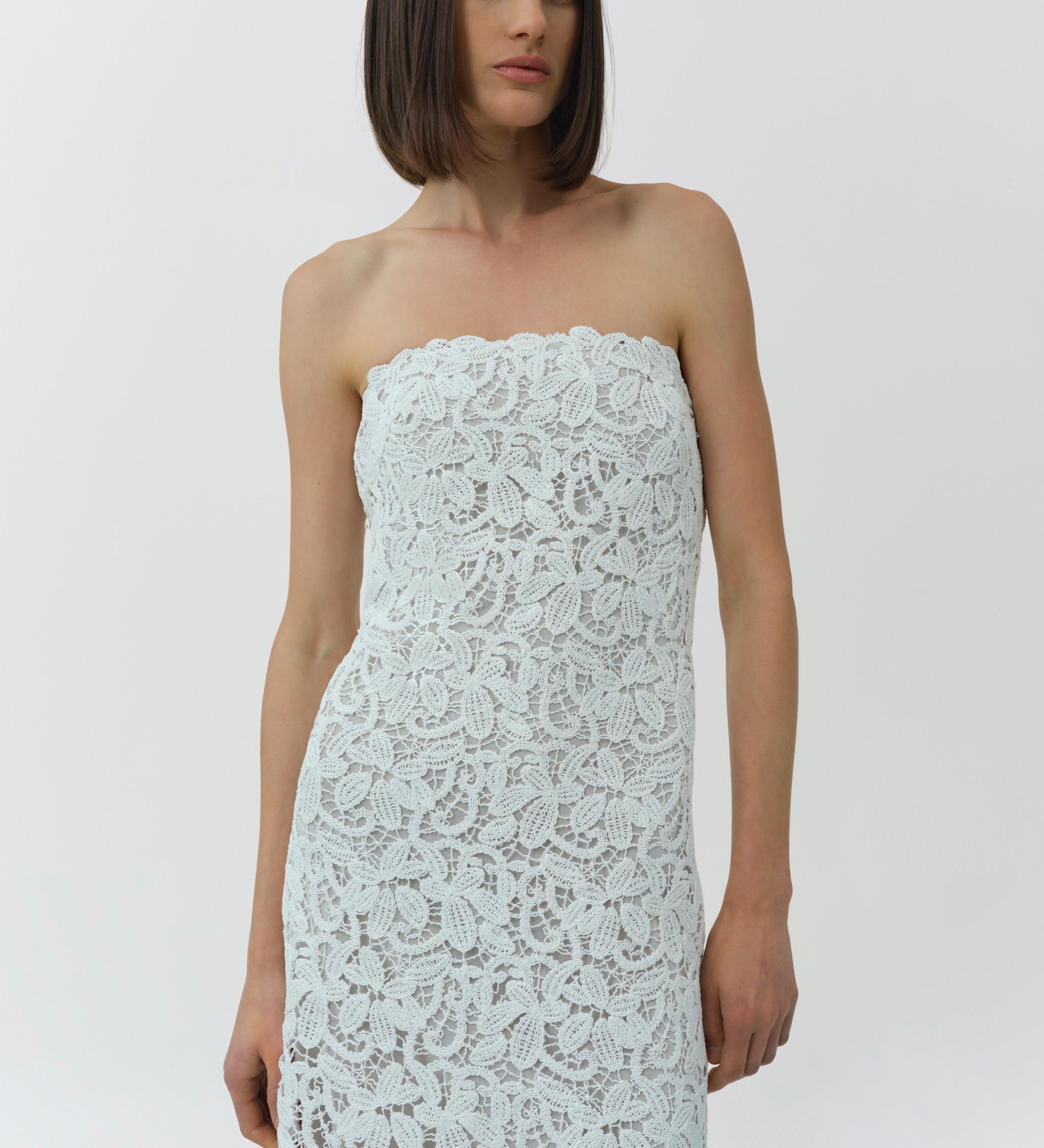 Simkhai - Sera Floral Raffia Bustier Midi Dress