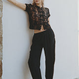 Ciao Lucia - Pauli Black Silk Pant
