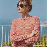 Ciao Lucia - Hydra Red Stripe Cardigan