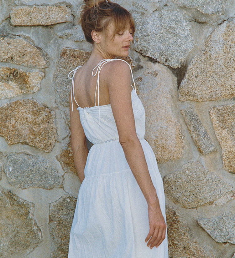 Ciao Lucia - Petra White Embroidered Cotton Dress