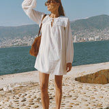 Ciao Lucia - Jonita White Embroidered Cotton Dress