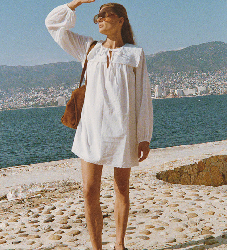 Ciao Lucia - Jonita White Embroidered Cotton Dress