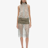 Christopher Esber - Moonlit Patina Lace Zipped One Piece