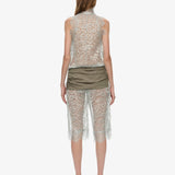 Christopher Esber - Moonlit Patina Lace Zipped One Piece