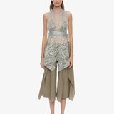 Christopher Esber - Moonlit Patina Lace Scarf Top