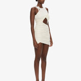 Christopher Esber - Hibiscus Embroidered Fold Up Mini Dress