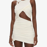 Christopher Esber - Hibiscus Embroidered Fold Up Mini Dress
