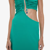 Christopher Esber - Droplet Crystal Pendant Strapless Dress