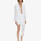 Christopher Esber - Ripple Drape Long Sleeve Mini Dress