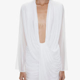 Christopher Esber - Ripple Drape Long Sleeve Mini Dress