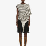 Christopher Esber - Striped Jersey Panelled Tee Dress