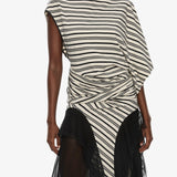 Christopher Esber - Striped Jersey Panelled Tee Dress