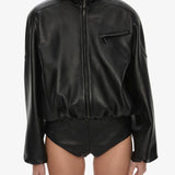 Christopher Esber - Dannie Leather Zipped One Piece