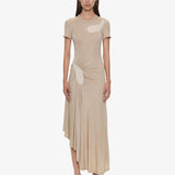 Christopher Esber - Paisley Lace Rib Tee Dress