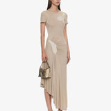 Christopher Esber - Paisley Lace Rib Tee Dress