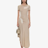 Christopher Esber - Paisley Lace Rib Tee Dress