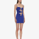 Christopher Esber - Looped Back Pierced Orbit Mini Dress