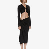 Christopher Esber - Droplet Crystal Pendant Long Sleeve Top