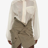 Christopher Esber - Dannie Lucent Mottled Sheer Bomber