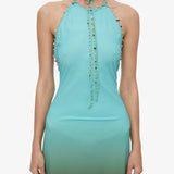 Christopher Esber - Beach Quartz Halter Ombre Dress