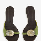 Christopher Esber - Aura Quartz Suede Kitten Mule