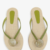 Christopher Esber - Aura Quartz Raffia Flip Flop