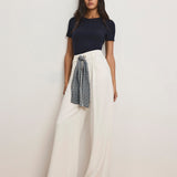 Veronica Beard - Tai Belted Wide - Leg Pant