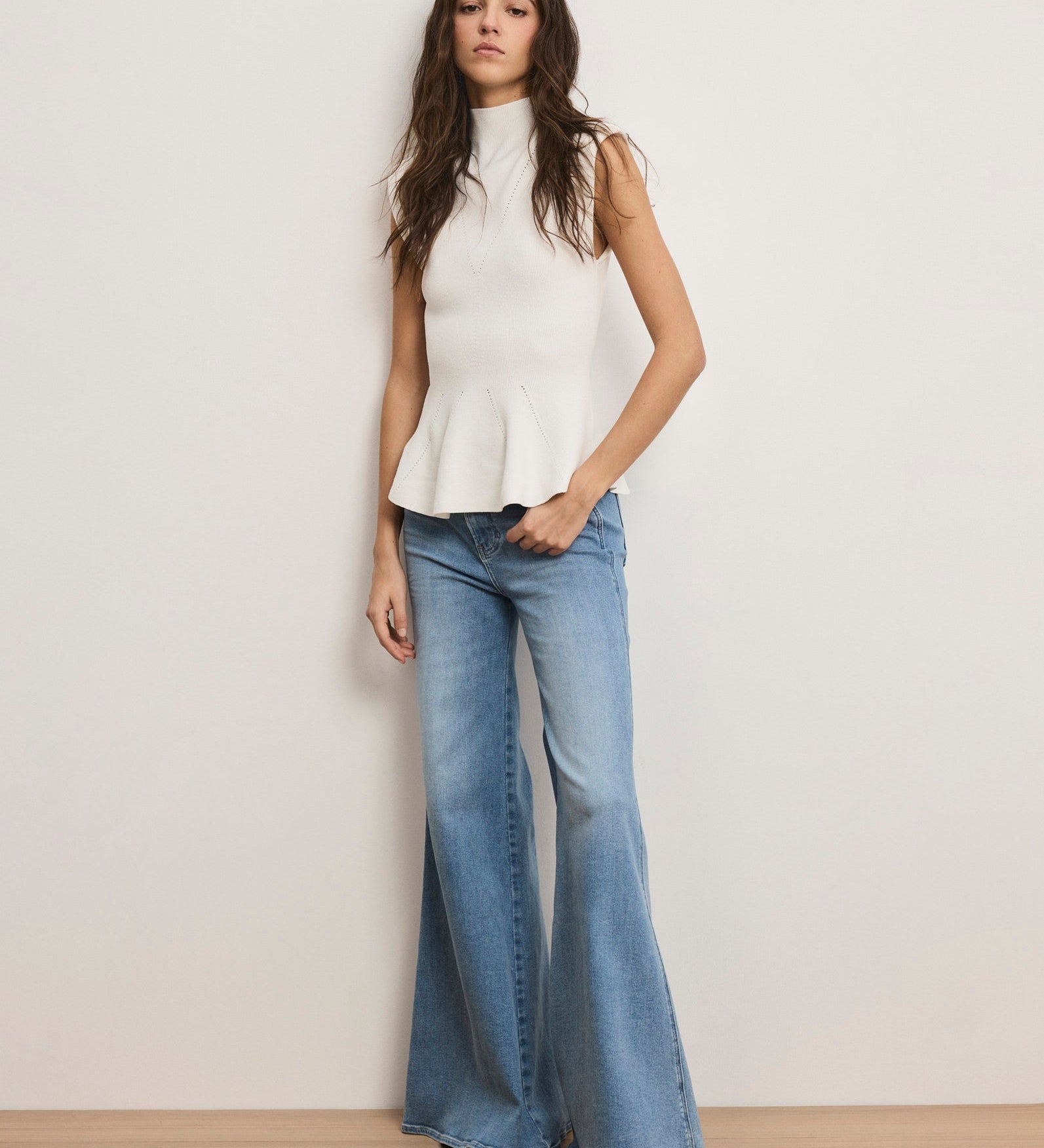 Veronica Beard - Seraphine Knit Peplum Top