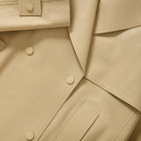 Veronica Beard - Heathcliff Cropped Leather Trench Coat