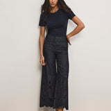 Veronica Beard - Osborne Wide - Leg Eyelet Pant