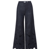 Veronica Beard - Osborne Wide - Leg Eyelet Pant