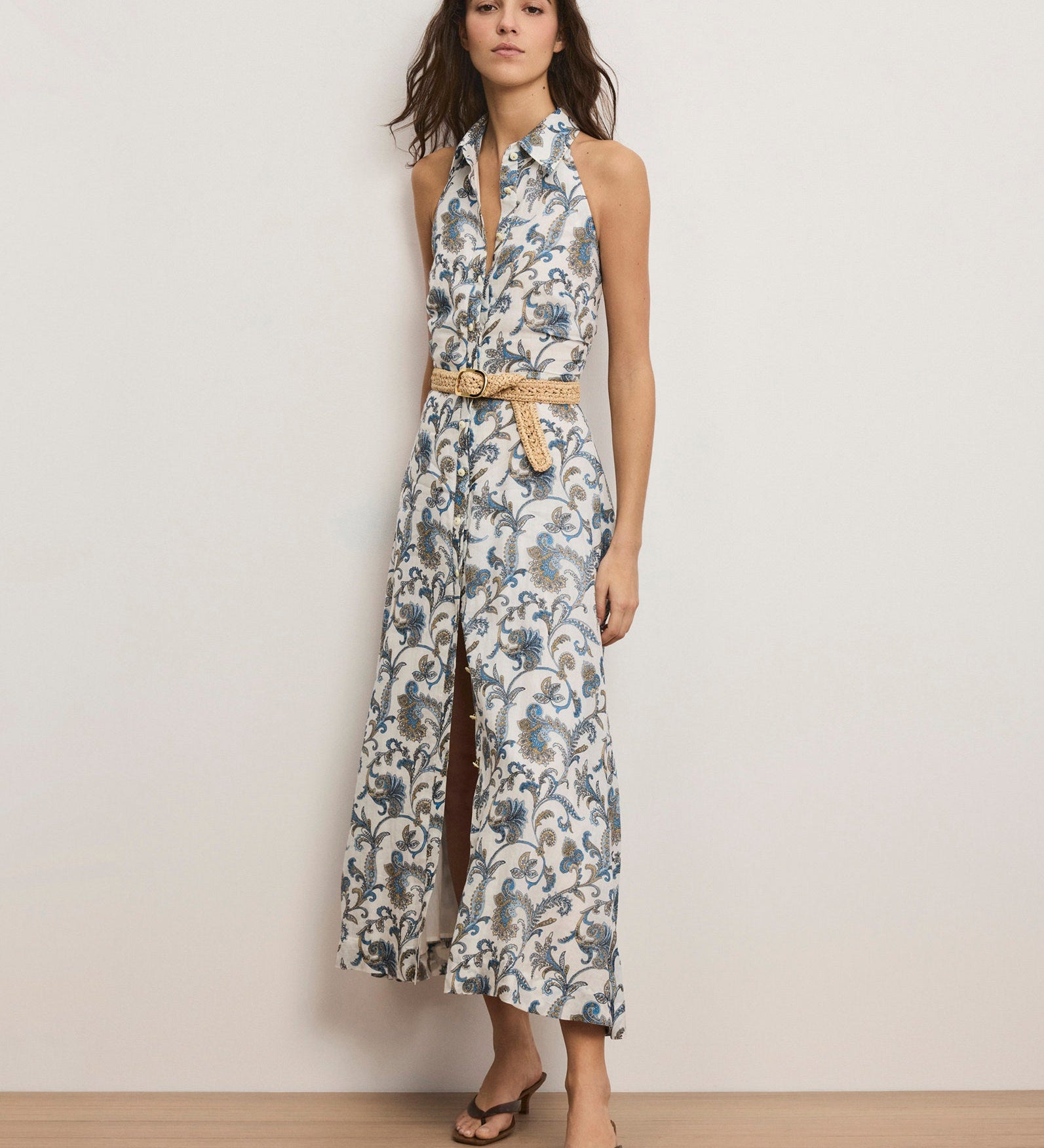 Veronica Beard - Mackey Paisley Halter Midi Dress