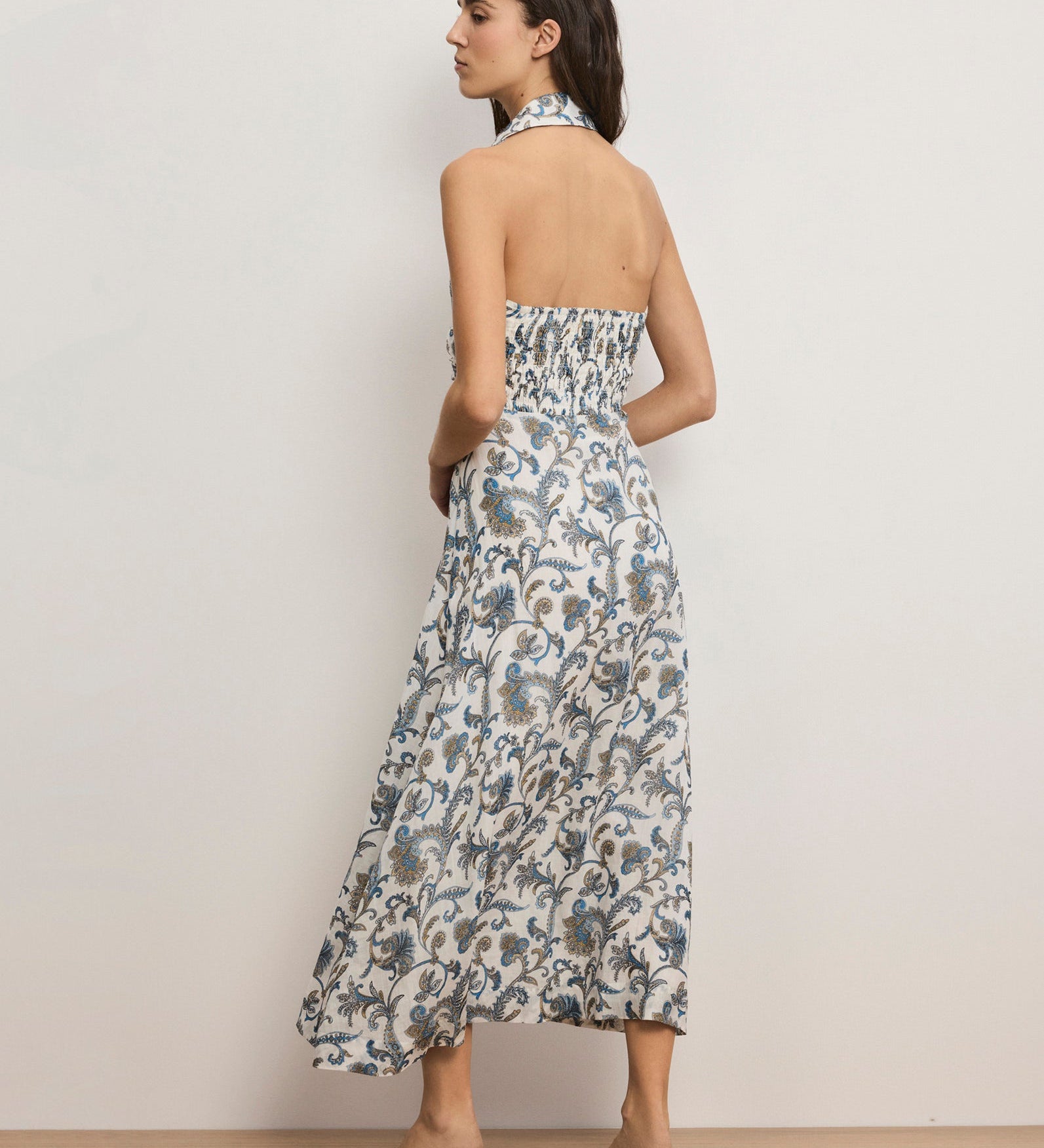 Veronica Beard - Mackey Paisley Halter Midi Dress