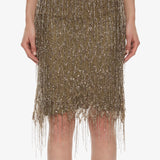 Christopher Esber - Gilded Chevron Lace Tank Dress