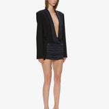 Christopher Esber - Tuxedo Contrast Wool Blazer Dress