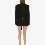 Christopher Esber - Tuxedo Contrast Wool Blazer Dress