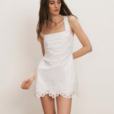 Veronica Beard - Shanice Lace - Trim Mini Dress