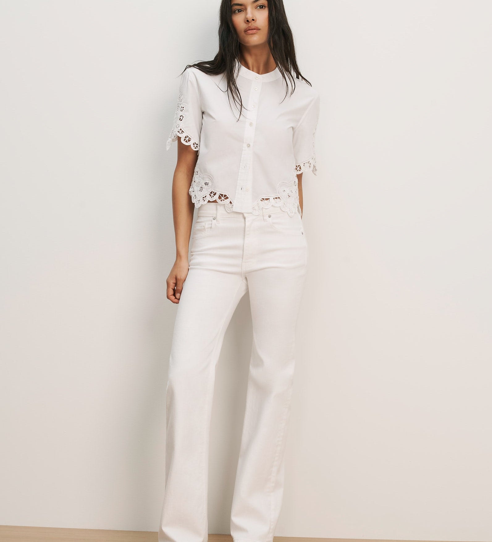 Veronica Beard - Aleck Lace Button - Down Shirt
