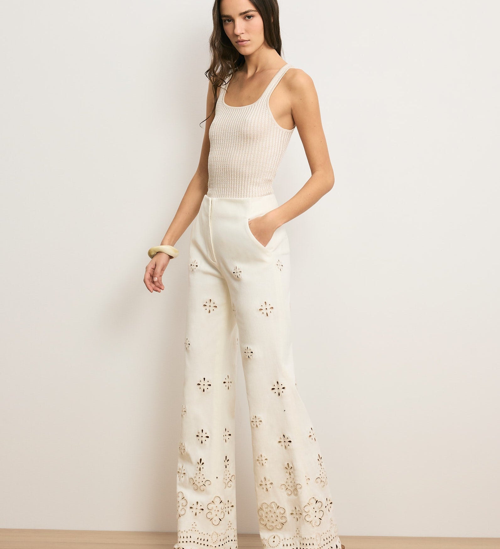 Veronica Beard - Komi Eyelet Pant