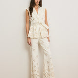 Veronica Beard - Komi Eyelet Pant