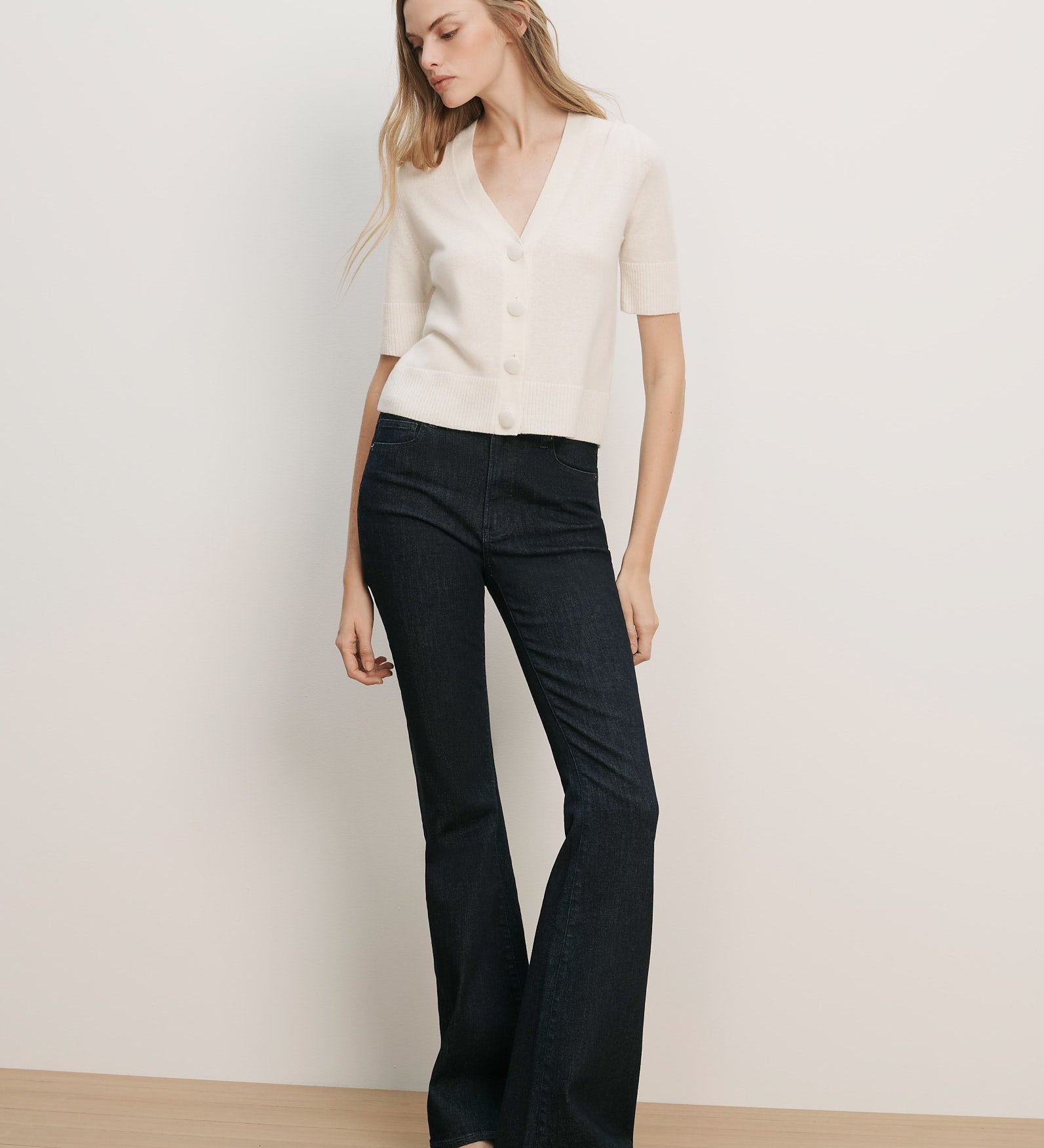 Veronica Beard - Solene Short - Sleeve Cashmere Cardigan